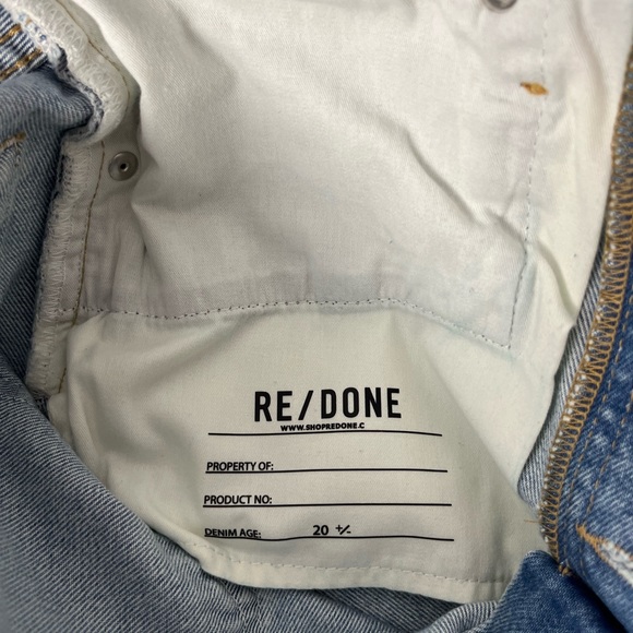 NWT Re/Done 90’s Comfy Organic Cotton Denim Jean Shorts Size 25 - Picture 14 of 15